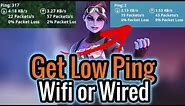 How to LOWER PING in Fortnite / WIRED and WIFI connection
