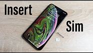 How to insert sim card into iPhone XS Max