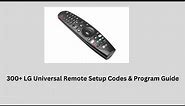 How to Program LG Universal Remote Codes