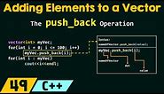 Adding Elements to a Vector in C++