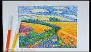 pointillism drawing nature | pointillism for beginners