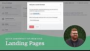 How to use a landing page with your existing website