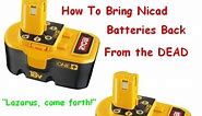 How to Bring NI-CAD Drill Batteries Back to Life & Make Them Charge Again - Ryobi