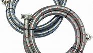 Everbilt 3/4 in. FHT x 3/4 in. FHT x 60 in. Stainless Steel Washing Machine Supply Line (2-Pack) 7243-60-34-1-2PK-EB