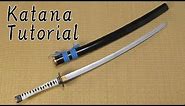 Katana Tutotiral with Template - Samurai sword [How to make props]