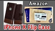 Unboxing IPhone X Flip Case / Vegan Leather Flip Case / Back Cover For IPhone X / 29 March 2024