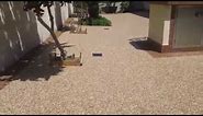 Installing pebbletec floor system on patio, by Stone Designs. Fontana California 909 578-6819