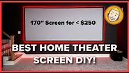BEST DIY Spandex Screen Tutorial for your Home Theater | UNDER $250! (With LED Backlighting)