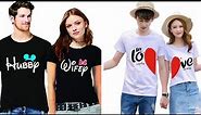 Couple t-shirt design latest idea 2021 ll Exclusive matching t-shirt look book