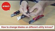 How To Change Blades On Different Utility Knives #diyhacks