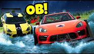 ESCAPE The FLOOD on a Mountain with OB in BeamNG Drive Mods!