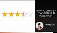 How to create star or half-star rating in PowerPoint