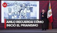 AMLO muestra caricatura y se ríe; "Claudio X. González se parece a "El Jaibo"