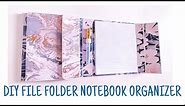 DIY file folder notebook organizer