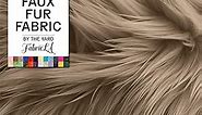 Faux Fur Fabric by The Yard - Artificial Craft Fur - 108" X 60" Inch Wide - Fur Fabric for Craft Supply, DIY Furry Plush Projects, Sewing, Material, Decoration, Upholstery, Beige, 3 Yard