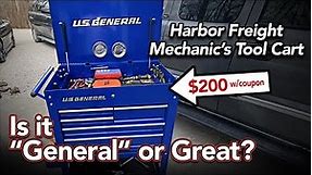 Harbor Freight Tool Cart Assembly and Review - U.S. General 30" 5 Drawer Mechanic's Cart - Any Good?