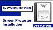 Amazon Kindle Scribe Screen Protector MilitaryShield Installation Video Instruction by ArmorSuit
