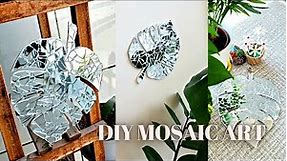 DIY Mirror Mosaic Art | Wall Decor Art From Broken Mirror Tutorial | Unique Festive Decor DIY Ideas