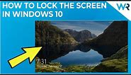 How to easily Lock the Screen in Windows 10