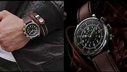 Bulova Watches for Men | Military Series - AR-15 | Black Dial Leather Strap