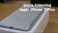 Apple iPhone 7 Plus 32GB Silver Indian Unit Quick Unboxing