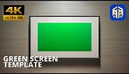 Free 4K Green Screen Art gallery with picture mock-up screen frame No Copyright