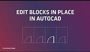 AutoCAD - Edit blocks. Edit block in place. Add and remove objects from a block in Autocad
