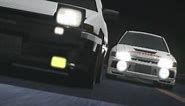 AE86 vs Lancer Evo 4 (No Eurobeat and Monologue) - Initial D Battle Stage