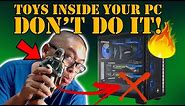 How to put toys and models inside your PC case safely!