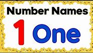 Number names | Number Names 1- 10 | Number spelling | Learn Numbers | Numbers 1 to 10 | #numbername