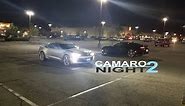 V6 and V8 Camaros at Night on 22" Replica Chevy Wheels
