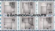 6 Bathroom Layouts (2x2m area) | 6 Bathroom Design Ideas | D&R Ideas | #d&rideas