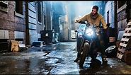 Venom in Motorcycle Ducati Scrambler Chase Scene / Venom 2018