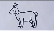 Easy Goat drawing 🐐// How to draw a Goat (Cartoon) easy step by step