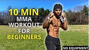 10 Min MMA Workout For Beginners | EASY Combat Moves