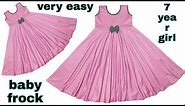 Full umbrella baby frock cutting and stitching 7 year girl