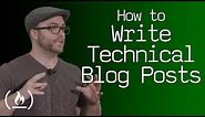 How to write technical blog posts - talk by Quincy Larson