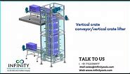 Crate Lifter: Infinity's Vertical Lift Conveyor System