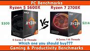 Ryzen 5 5600X vs Ryzen 7 2700X Benchmarks