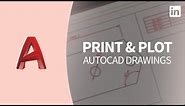 AutoCAD Tutorial - How to PRINT AND PLOT a drawing