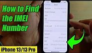 iPhone 13/13 Pro: How to Find the IMEI Number