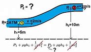 Physics 34 Fluid Dynamics (1 of 7) Bernoulli's Equation