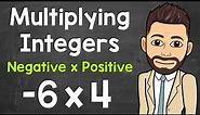 Multiplying Integers: Multiplying a Negative by a Positive | Negative x Positive | Math with Mr. J