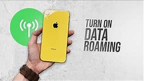 How to Turn On Data Roaming on iPhone (tutorial)