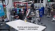 Tesla robots walk around and learn about the real world