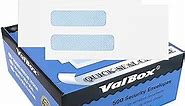 ValBox 500 Count #10 Double Window Envelopes 4-1/8x9-1/2" Self Seal Security Envelopes for QuickBooks Invoices, Business Statements and Legal Documents
