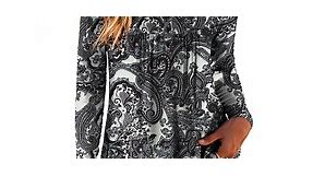 a.Jesdani Womens Plus Size Long Sleeve Tops Tunic Tops Casual Floral Henley Shirts m-4x