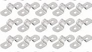 ISPINNER 25pcs M8 Stainless Steel Rigid Pipe Strap for 5/16 Inch Hose OD, 2 Holes Cable U Bracket Clamp Hanger Tube Strap Tension Clips