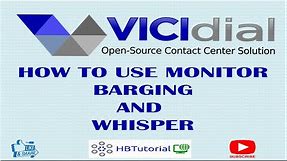 Vicidial Call Monitor Barging And Whisper Tutorial |HBTutorial #vicidial