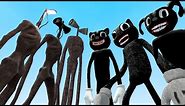 TEAM SIREN HEAD VS TEAM CARTOON CAT!! Garry's Mod [Siren Head Cartoon Cat Trevor Henderson] Gameplay